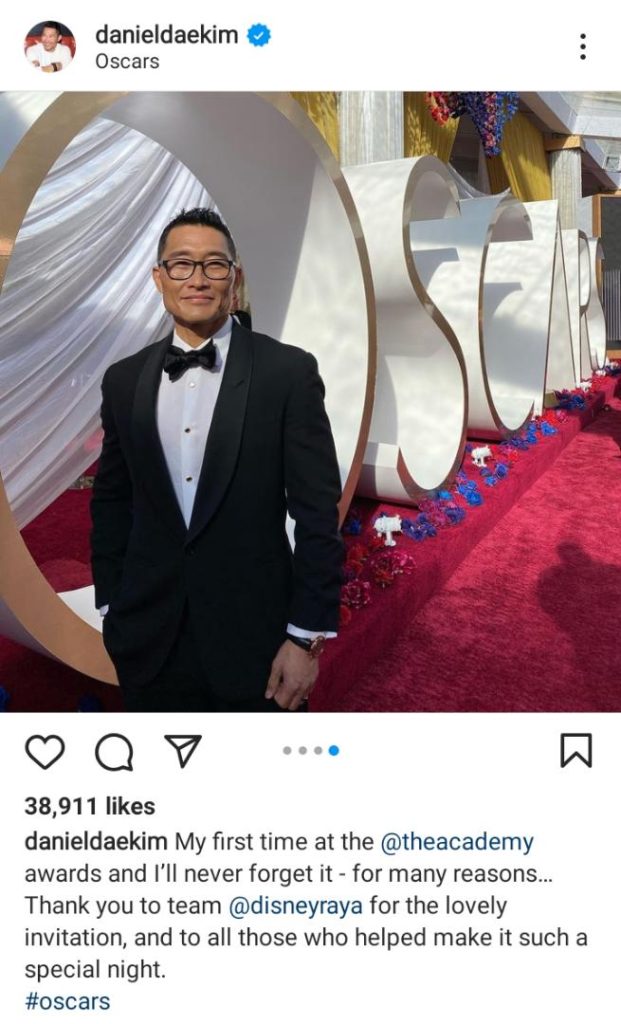 Daniel Dae Kim at the Academy award