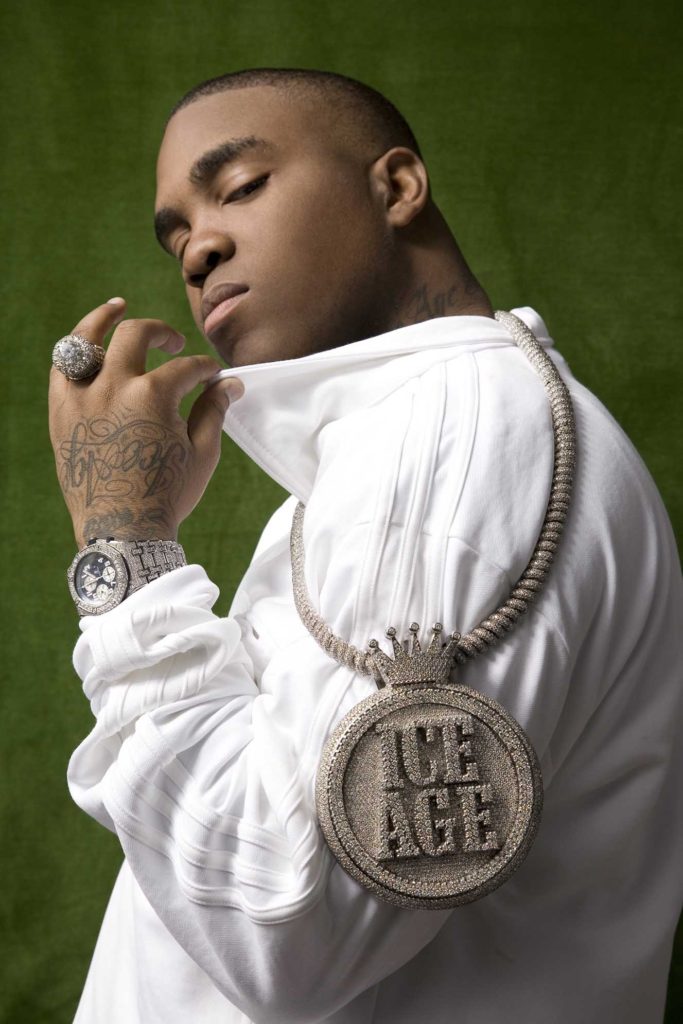 Mike Jones' expensive white gold chain